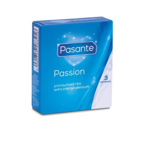 Preservativi Stimolanti Pasante Ribbed Passion 3 pezzi