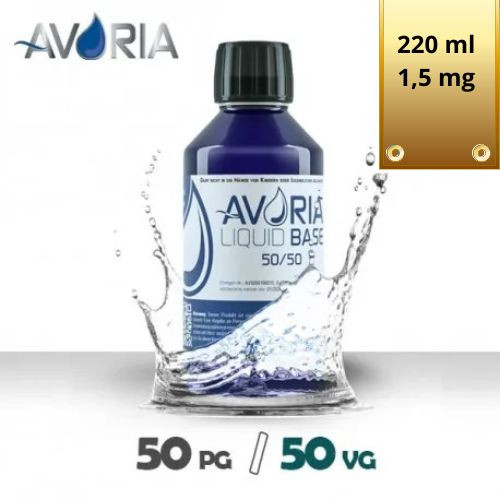 AVORIA - BASE NEUTRA 50/50 - 220ML NICOTINA 1,5MG