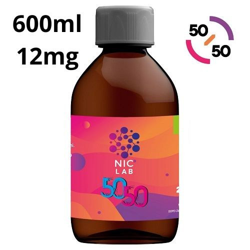 NIC LAB - BASE NEUTRA 50/50 - 600ML NICOTINA 12MG