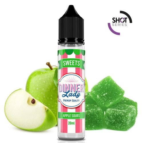 DINNER LADY - APPLE SOURS - SHOT SERIES 20ML NEW