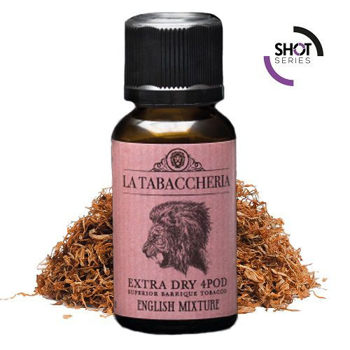 LA TABACCHERIA - EXTRA DRY 4POD WHITE ENGLISH MIXTURE - SHOT SERIES 20ML NEW