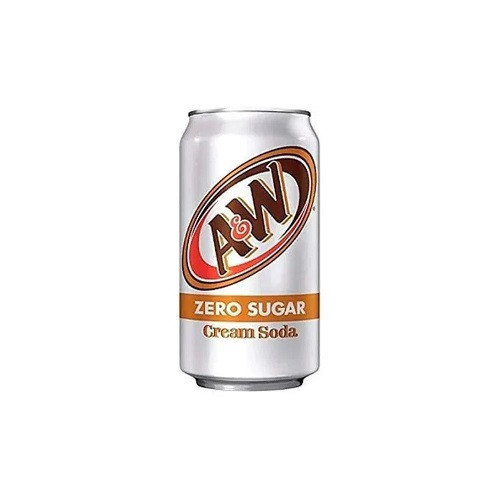 A&W USA Cream Soda Zero Sugar - Bevanda al gusto di root beer e vaniglia senza zucchero 355 ml