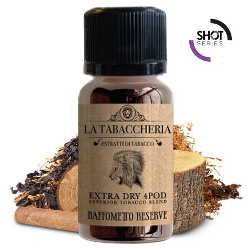 LA TABACCHERIA EXTRA DRY 4POD WHITE - BAFFOMETTO RESERVE - AROMA SHOT SERIES 20 ML NEW