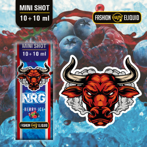 FASHION VAPE ELIQUID - NRG BERRY ICE - MINI SHOT 10ML