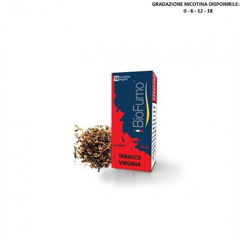 E-LIQUID BIOFUMO - TABACCO VIRGINIA - 10ML NICOTINA 12MG