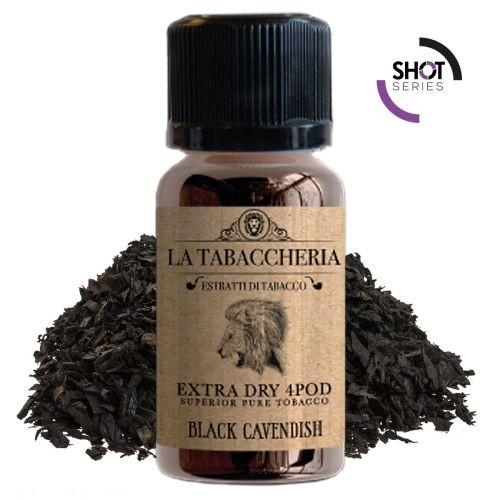 LA TABACCHERIA EXTRA DRY 4POD WHITE - BLACK CAVENDISH - AROMA SHOT SERIES 20 ML NEW