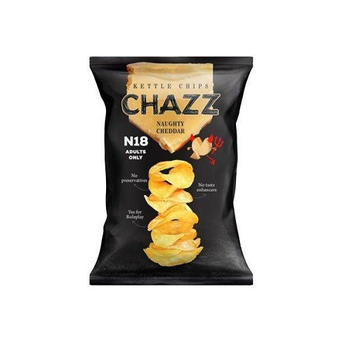 CHAZZ Potato Chips Naughy Cheddar Cheese - Patatina al gusto Cheddar 90 gr