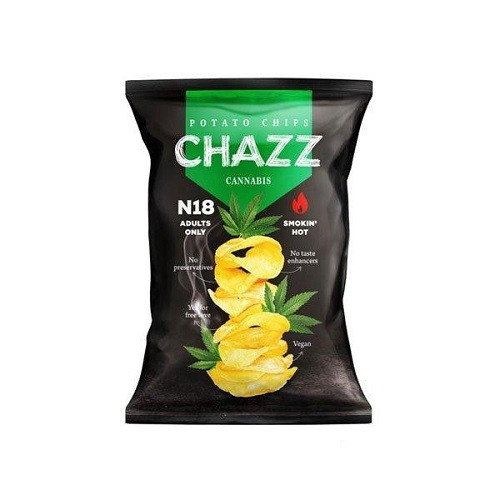 CHAZZ Potato Chips with Hemp & Jalapeno - Patatina al gusto di Cannabis e peperoncino 90 gr