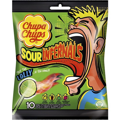 CHUPA CHUPS - SOUR INFERNALS LECCA LECCA 10PZ 