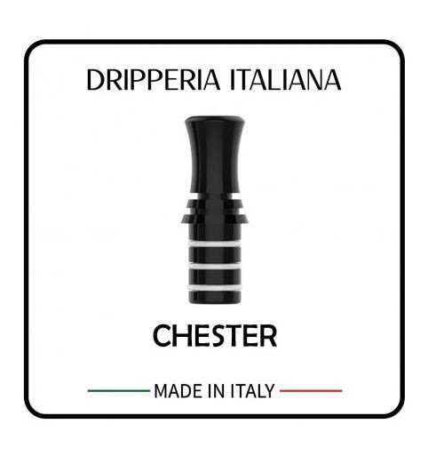 DRIPPERIA ITALIANA - DRIP TIP CHESTER KIWI & M1 POD EDITION - BLACK DERLIN