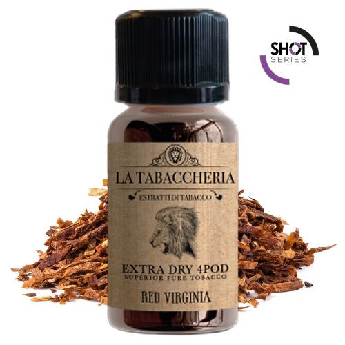 LA TABACCHERIA EXTRA DRY 4POD WHITE - RED VIRGINIA - AROMA SHOT SERIES 20 ML NEW