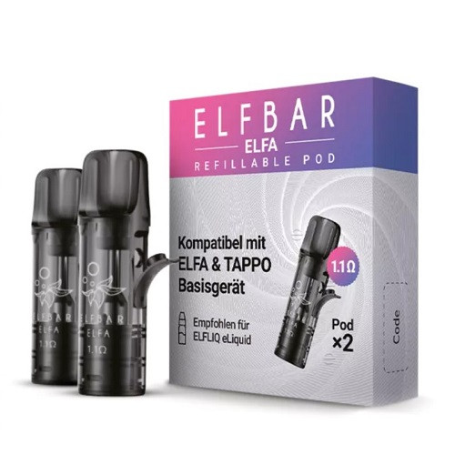 CARTUCCE ELF BAR TURBO OPEN POD DA 1,1OHM - 2 PEZZI 