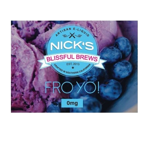 MARINA VAPE - NICK'S BLISSFUL BREWS FROYO 60ML 