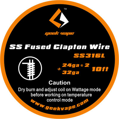 WIRE SS FUSED CLAPTON - 24GA*2 + 32GA - 3 M - GEEKVAPE