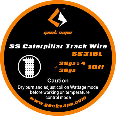 WIRE SS CATERPILLAR TRACK - 28GA*4 + 30GA - 3 M - GEEKVAPE