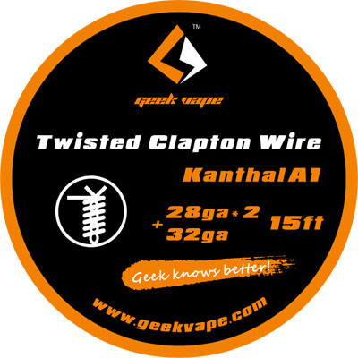 WIRE CLAPTON KANTHAL A1 28GA*2(TWISTED)+32GA (5 M) - GEEK VAPE