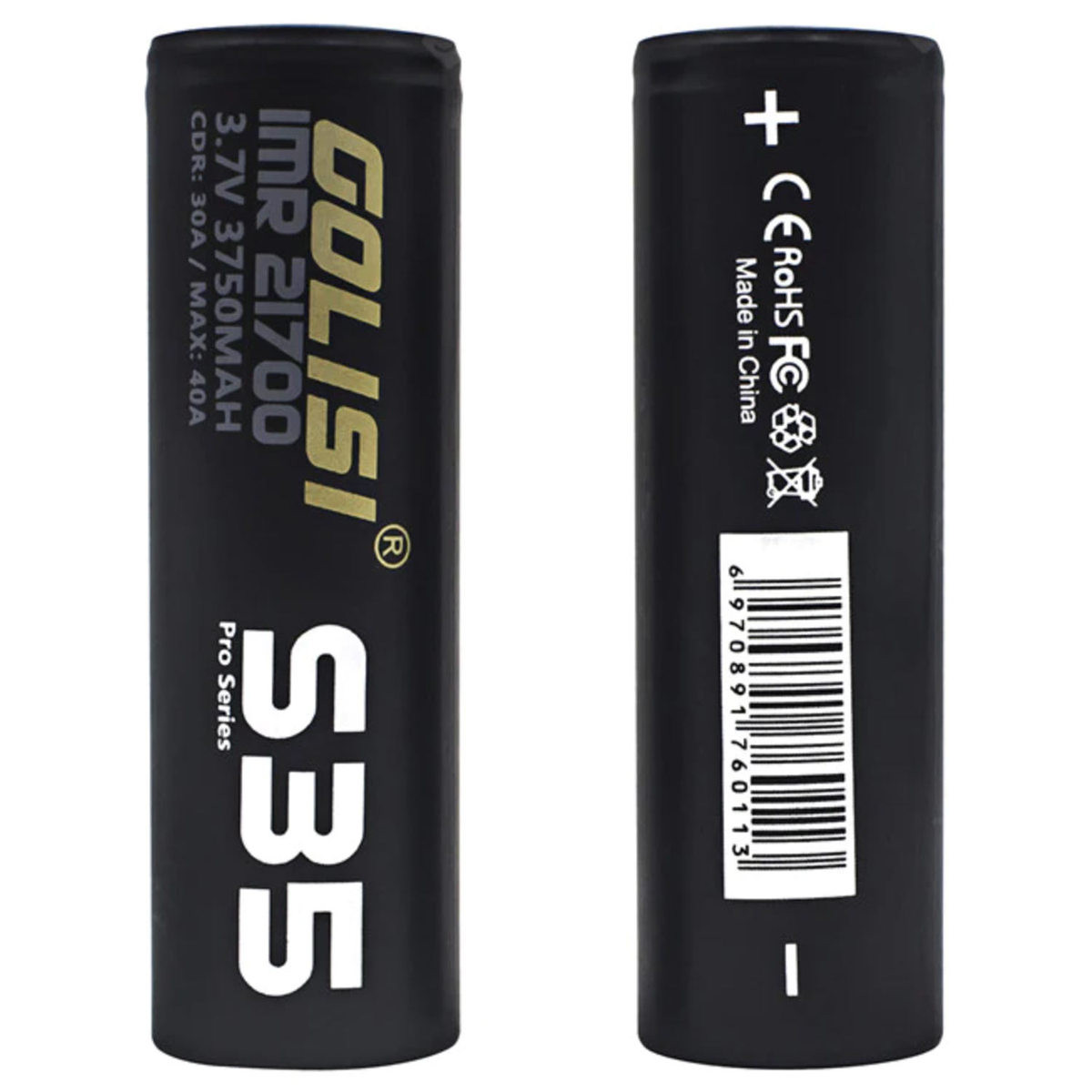 2PZ BATTERIA S35 21700 - 3750 MAH - 30A - GOLISI