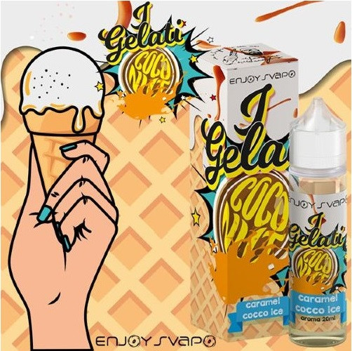 ENJOYSVAPO IL SANTONE DELLO SVAPO - I GELATI DEL SANTONE CARAMEL COCCO ICE - AROMA SHOT SERIES 20 ML