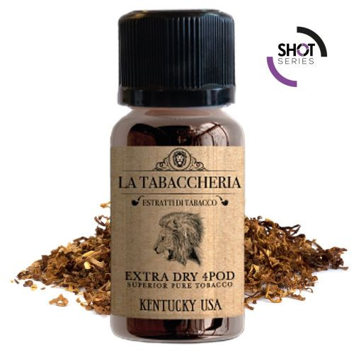 LA TABACCHERIA EXTRA DRY 4POD WHITE - KENTUCKY USA - AROMA SHOT SERIES 20 ML NEW