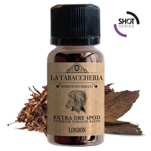 LA TABACCHERIA EXTRA DRY 4POD - LONDON - AROMA SHOT SERIES 20 ML NEW