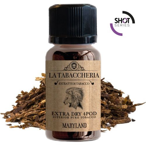 LA TABACCHERIA EXTRA DRY 4POD WHITE - MARYLAND - AROMA SHOT SERIES 20 ML NEW