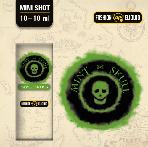 FASHION VAPE ELIQUID - MINT SKULL - MINI SHOT 10ML