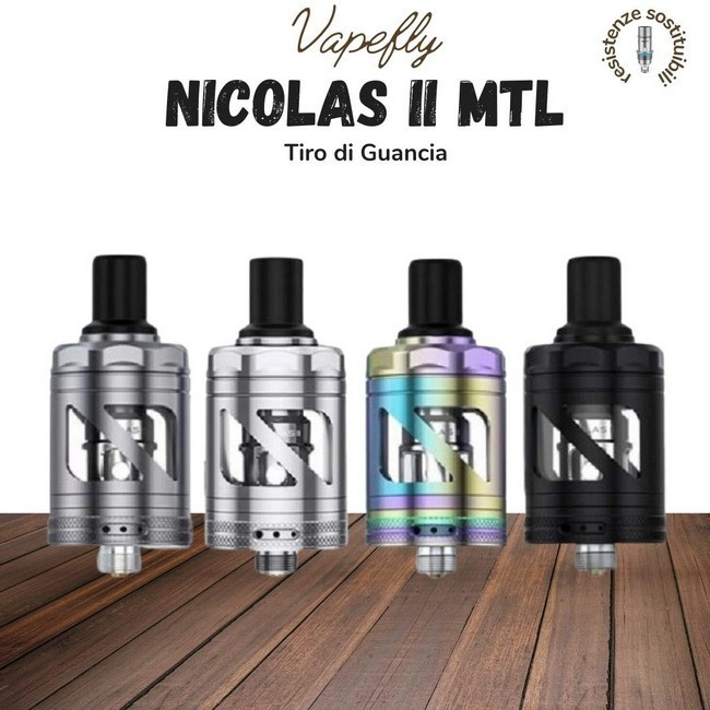 VAPEFLY - ATOMIZZATORE NICOLAS 2 NERO 