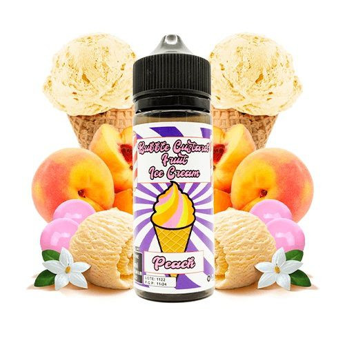 BUBBLE CUSTARD FRUIT ICE CREAM - PEACH 120ML