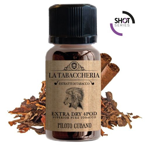 LA TABACCHERIA EXTRA DRY 4POD WHITE - PILOTO CUBANO - AROMA SHOT SERIES 20 ML NEW