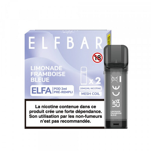 ELF BAR - POD LIMONATA AL LAMPONE BLU (LIMONADE AUX FRAMBOISE BLEUES) 2ML - 2PZ