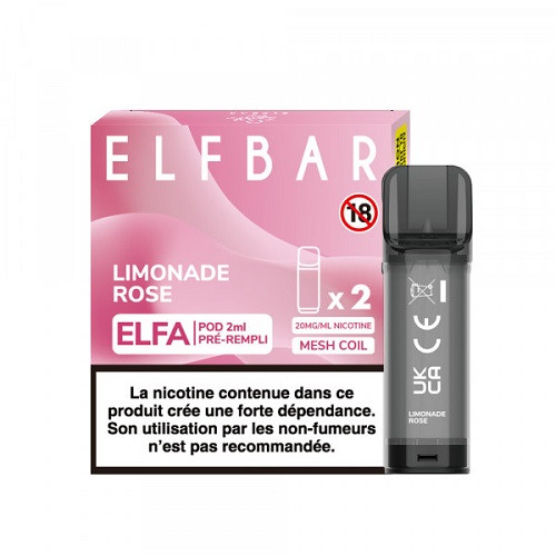 ELF BAR - POD PINK LEMONADE (LIMONADE ROSE) 2ML - 2PZ