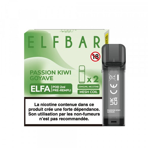 ELF BAR - POD PASSION KIWI GUAVA (PASSION KIWI GOYAVE) 2ML - 2PZ