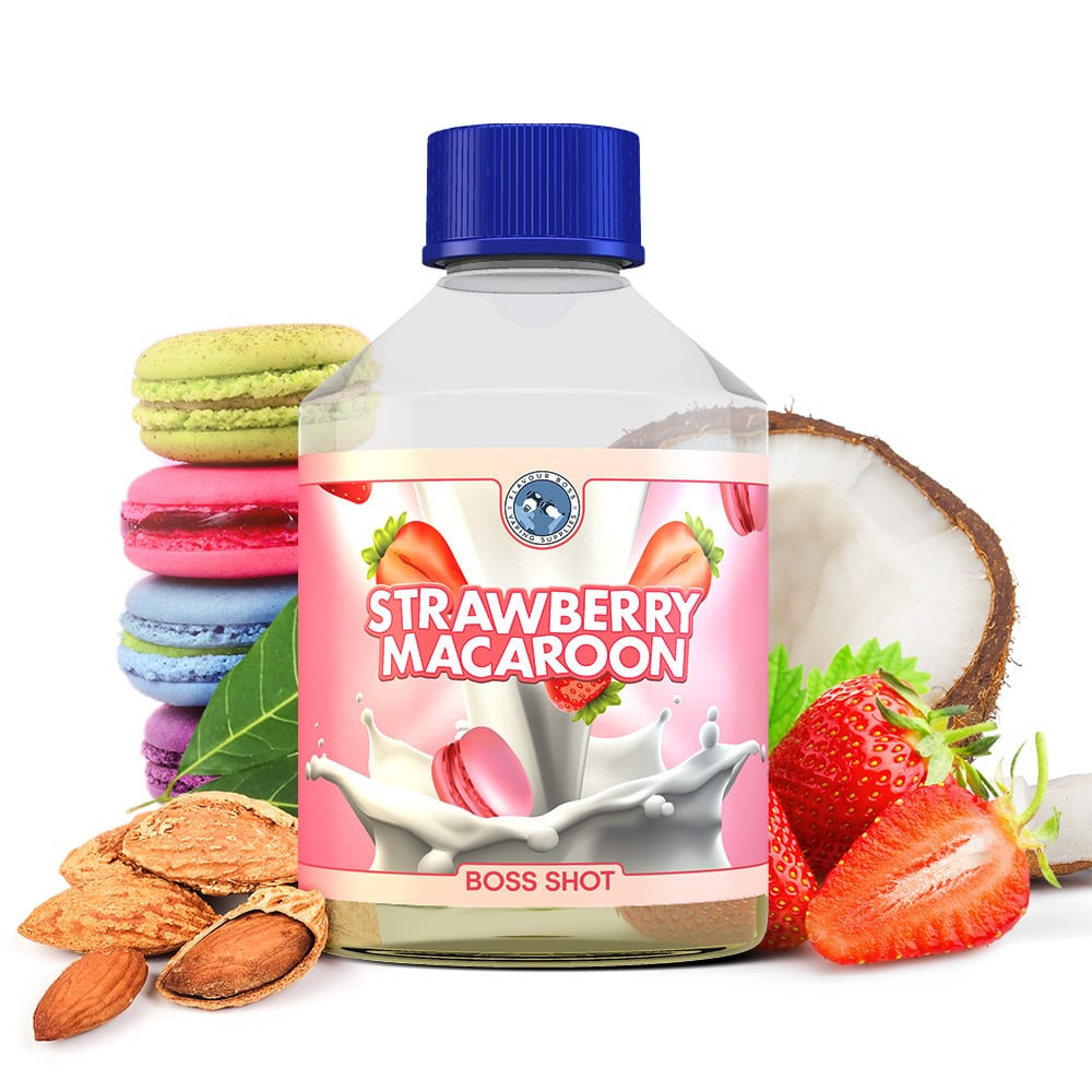 BOSS SHOT - AROMA STRAWBERRY MACAROON - PER 250 ML