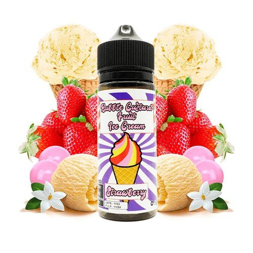 BUBBLE CUSTARD FRUIT ICE CREAM - STRAWBERRY 120ML