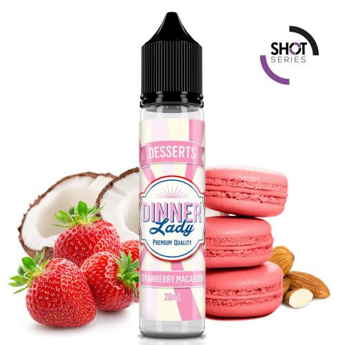 DINNER LADY - STRAWBERRY MACAROON - SHOT SERIES 20ML NEW