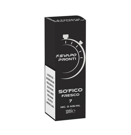 E-LIQUID T-SVAPO - SO' FICO FRESCO 7 - 10ML NICOTINA 0MG