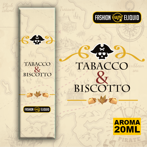 FASHION VAPE ELIQUID - TABACCO E BISCOTTO - AROMA SHOT SERIES 20ML 