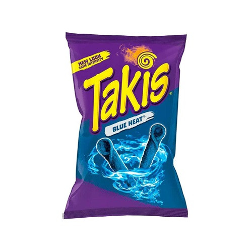 TAKIS Blue Heat Hot Chili Pepper - Patatina di mais piccanti di colo blue 92.3 gr