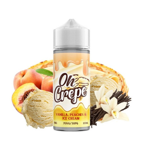 VAPEIQ OH CREPE - VANILLA PEACHES & ICE CREAM 120ML