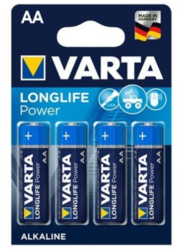 VARTA - LONGLIFE POWER BATTERIA ALCALINA AA LR6 4 UNITÀ