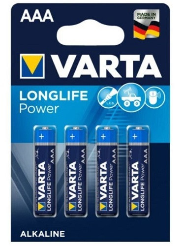 VARTA - LONGLIFE POWER BATTERIA ALCALINA AAA LR03 4 UNITÀ