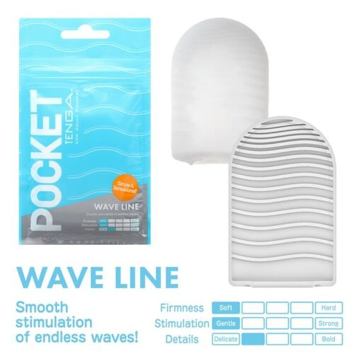 TENGA - MASTURBATORE TASCABILE POCKET WAVE LINE